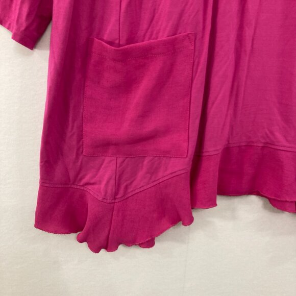 LOGO Lori Goldstein size 2X Pink Magenta Soft Stretch Flowy Tunic Feminine - Picture 3 of 9